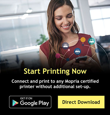 Print to Mopria certified printers with no additional set-up