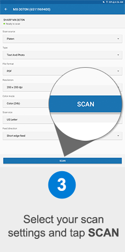 How to scan to Android